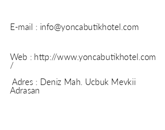 Yonca Butik Hotel iletiim bilgileri